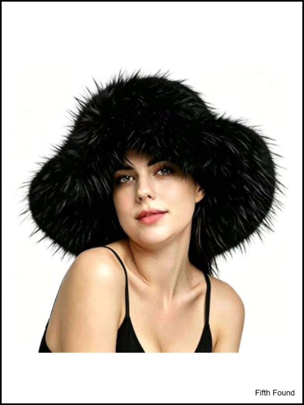 Oversized Faux Fur Bucket Hat Fluffy Winter Fisherman Cap Warm Outdoor Ski